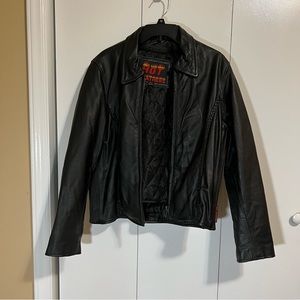 Hot Leathers Women’s Leather Jacket With Braids Size Large